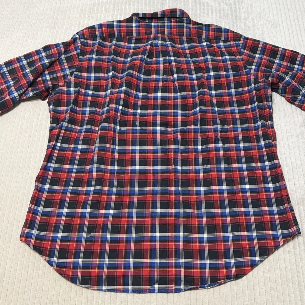 Polo Ralph Lauren shirt Mens XL Classic Fit Red Plaid Button Down Long Sleeve